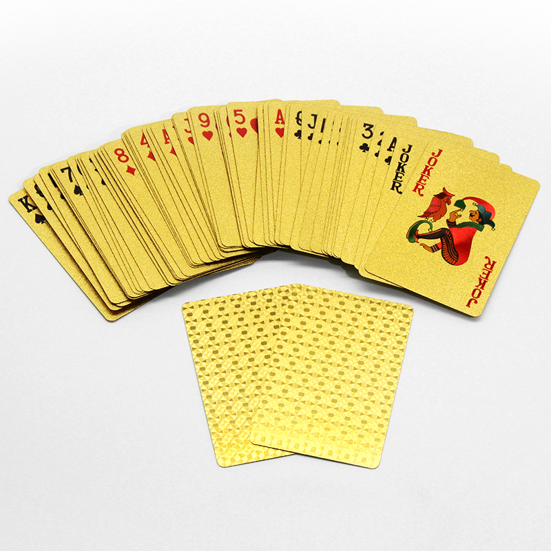 Высококачественный логотип из ПВХ с золотым покером, игральные карты-WallisPlastic