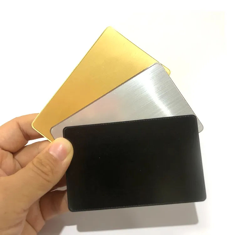 Изготовленные на заказ металлические удостоверения личности, пустые металлические визитные карточки-WallisPlastic