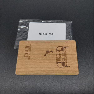 Горячая продажа NFC бамбуковая карта NTAG 216 Smart RFID Wood Card-WallisPlastic